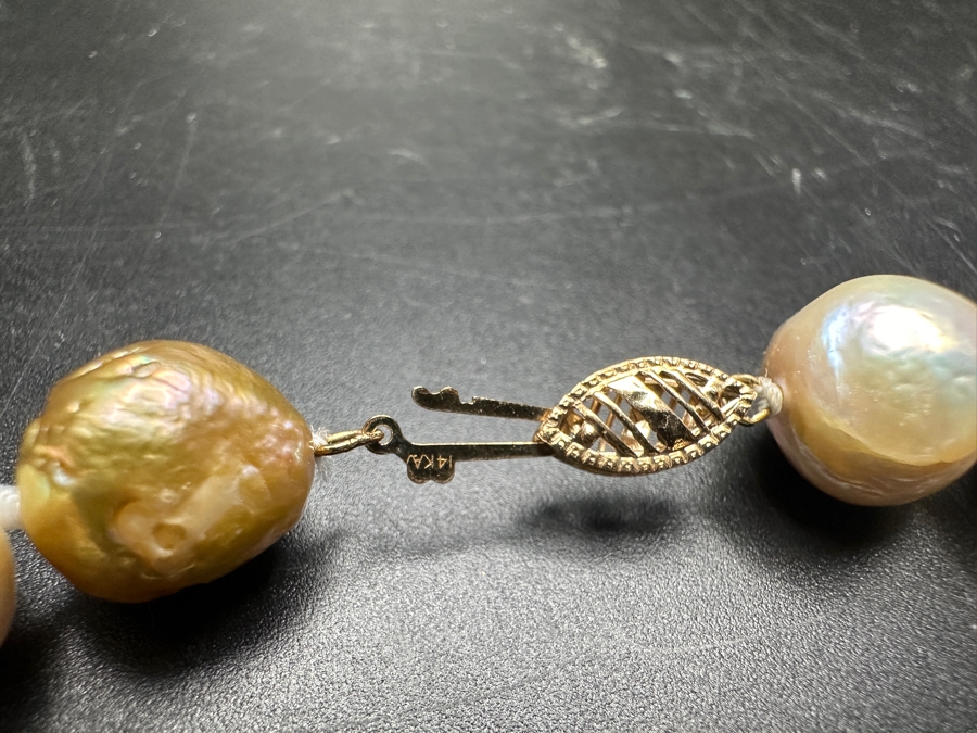 Baroque Pearl 18' Necklace With 18k Gold Clasp [Photo 7]