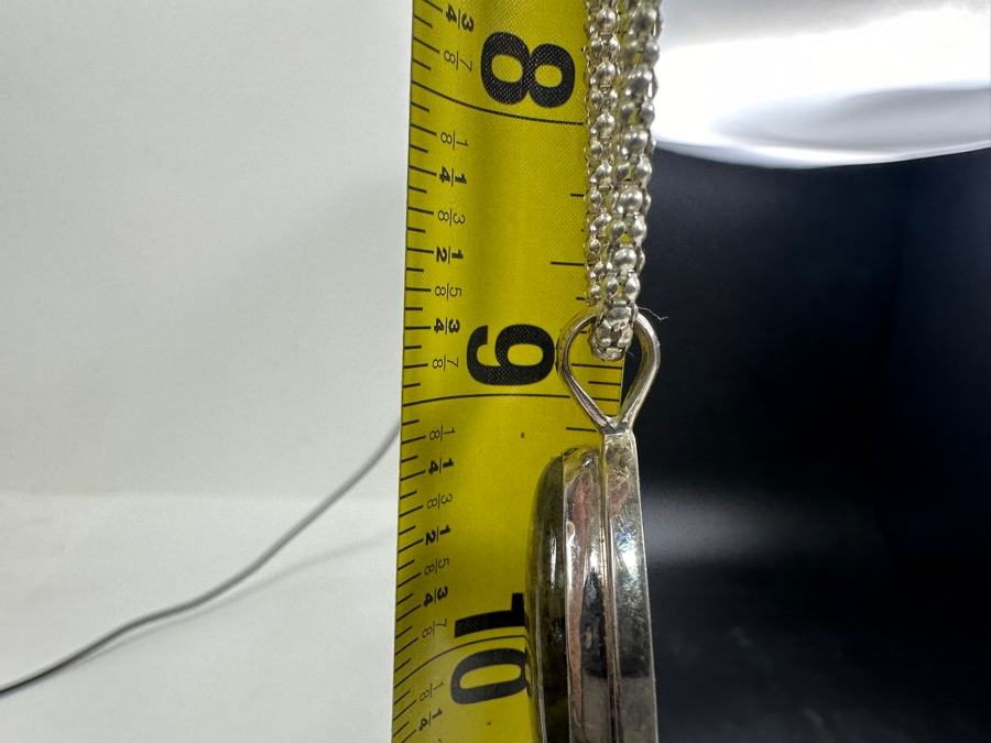 Sterling Silver And Labradorite Pendant With 18' Sterling Silver Necklace 23.6g [Photo 6]