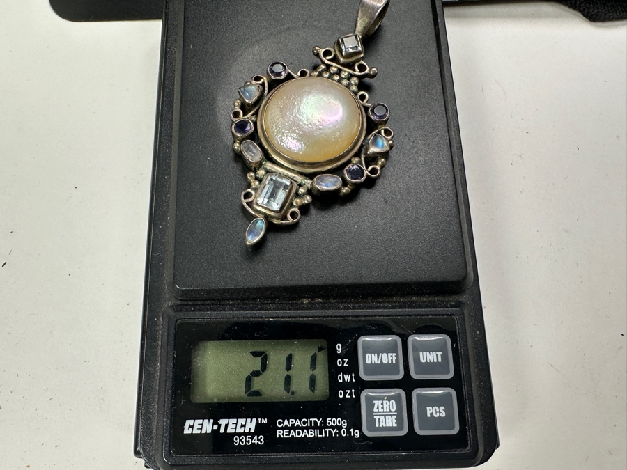 Handmade Pendant With Various Stones From India 21.1g [Photo 9]