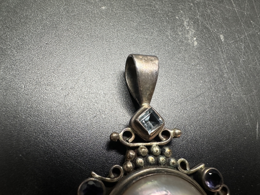 Handmade Pendant With Various Stones From India 21.1g [Photo 6]