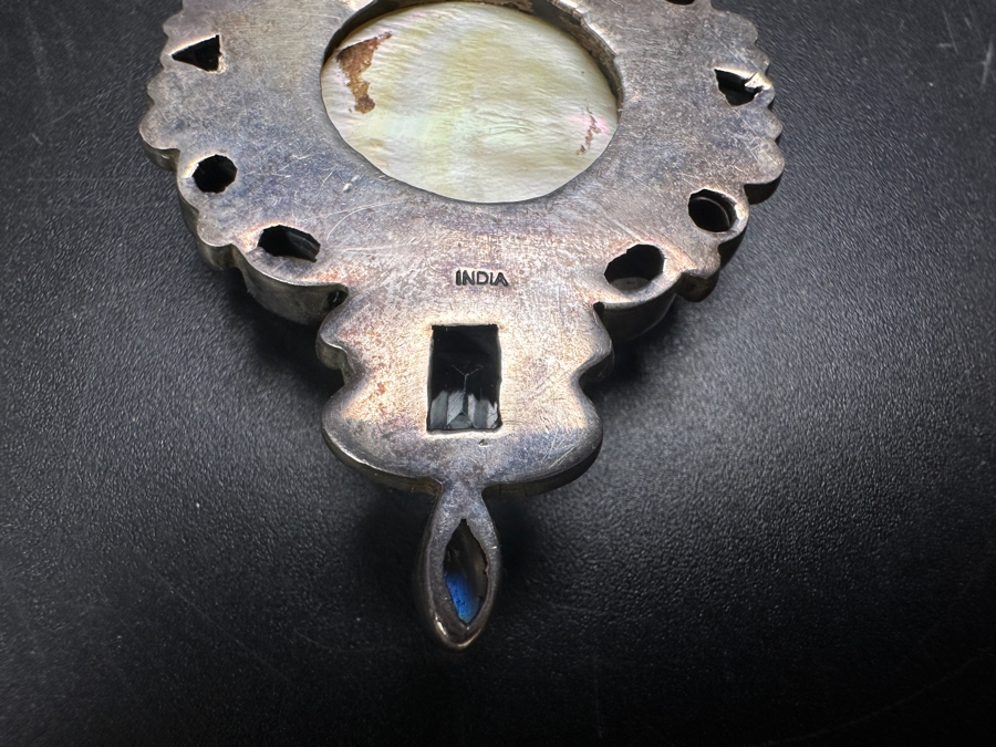 Handmade Pendant With Various Stones From India 21.1g [Photo 8]