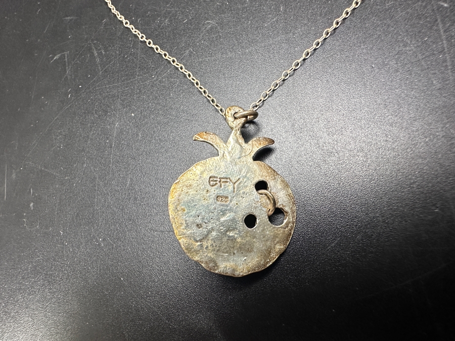 Sterling Silver Pendant With 16' Sterling Silver Chain Necklace 5.3g [Photo 3]