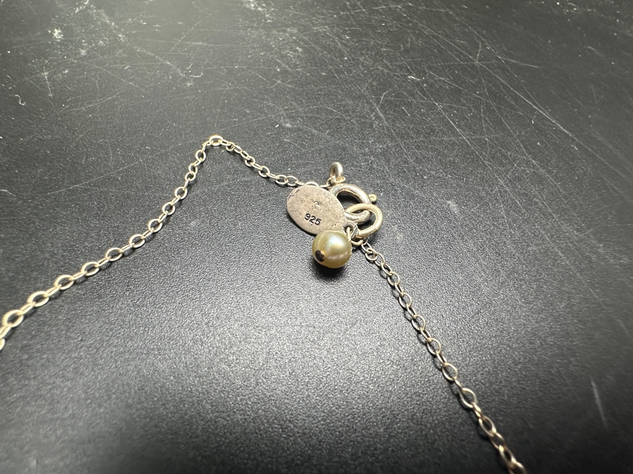 Sterling Silver Pendant With 16' Sterling Silver Chain Necklace 5.3g [Photo 4]