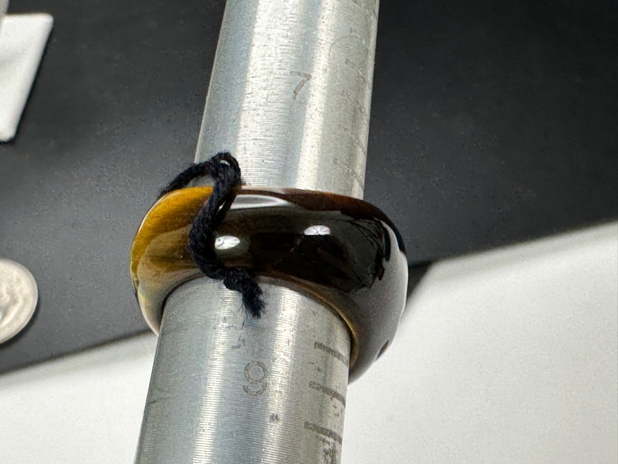 14k Gold Semi-precious Stone Shrimp Ring Size 8 Milor Italy 12.5g [Photo 8]