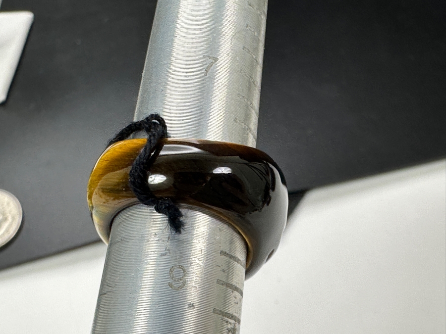 14k Gold Semi-precious Stone Shrimp Ring Size 8 Milor Italy 12.5g [Photo 7]