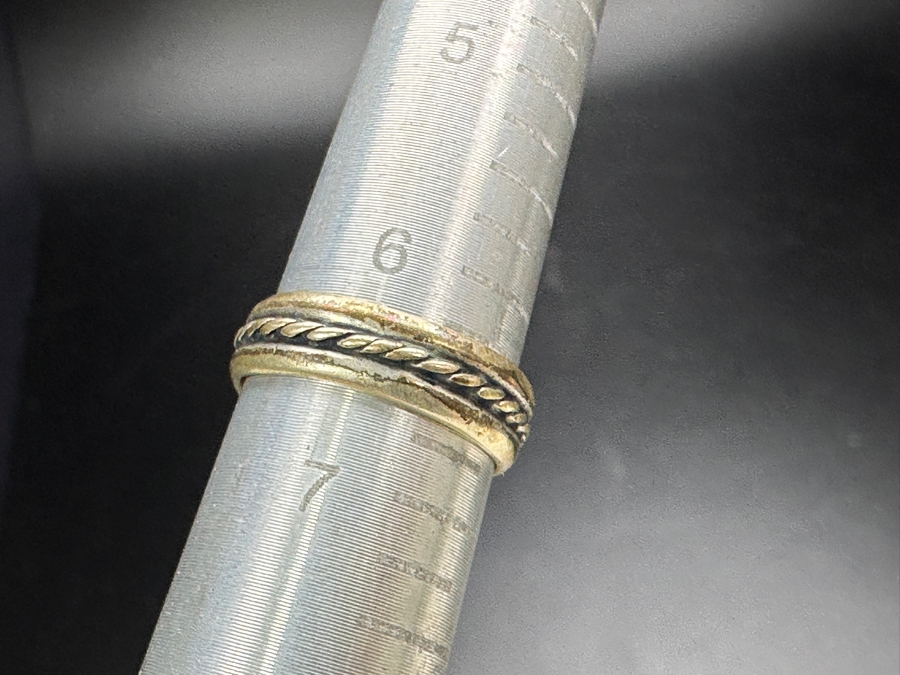 Vintage Sterling Silver And Turquoise 19' Necklace, 7' Bracelet And Ring Size 6.5 Total Weight 78.2g [Photo 13]