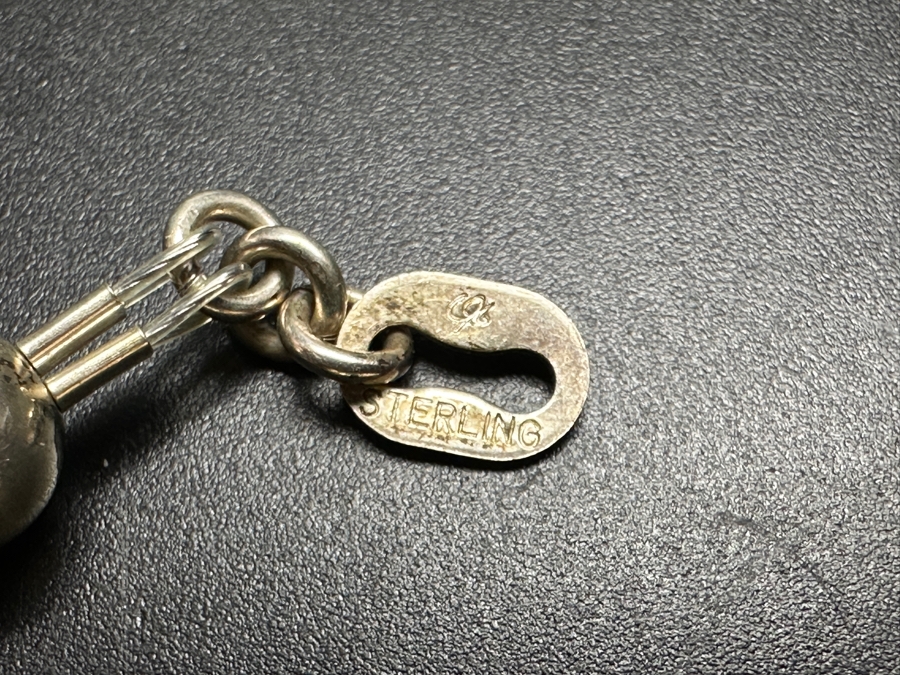 Vintage Sterling Silver And Turquoise 19' Necklace, 7' Bracelet And Ring Size 6.5 Total Weight 78.2g [Photo 8]