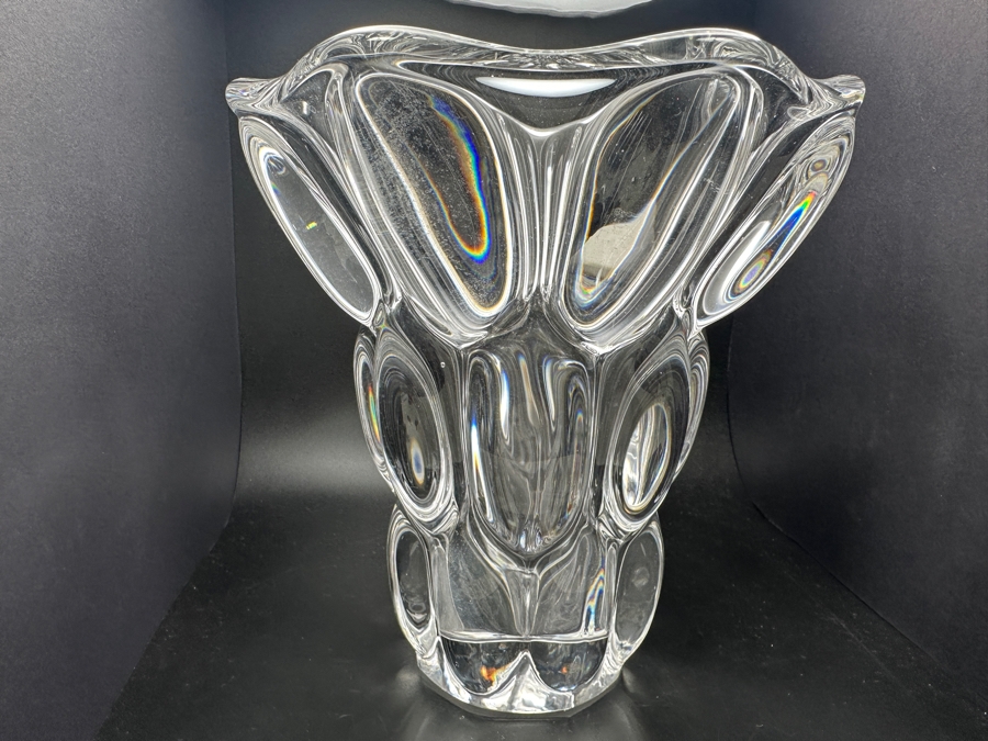 Vannes France Crystal Vase Signed 7.5'H [Photo 3]