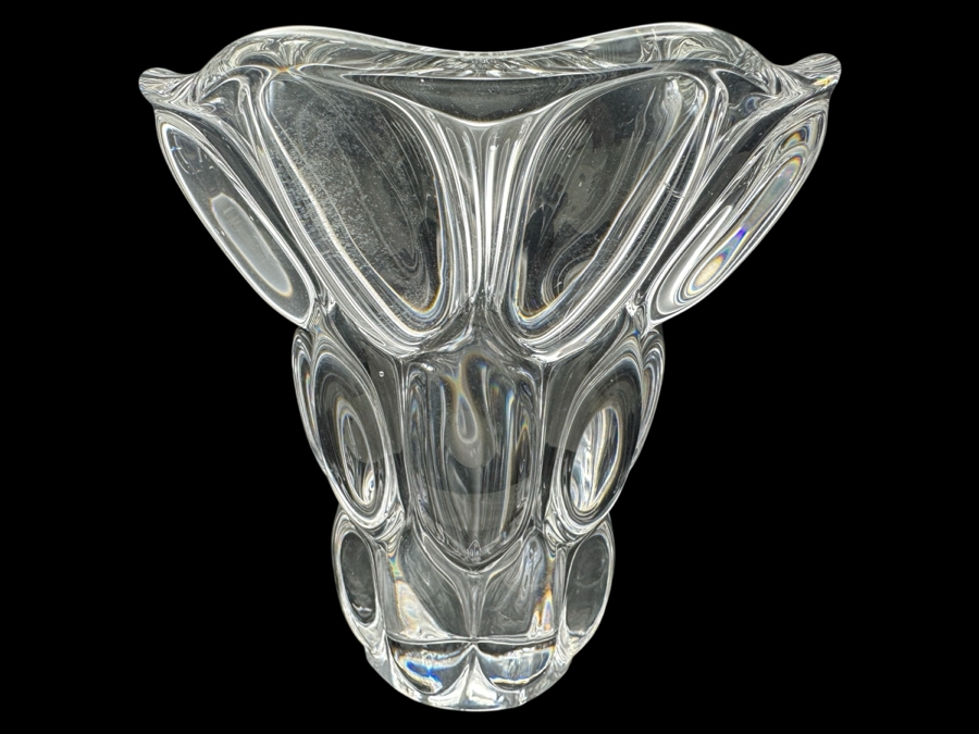 Vannes France Crystal Vase Signed 7.5'H [Photo 1]