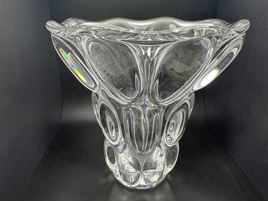 Vannes France Crystal Vase Signed 7.5'H [Photo 4]