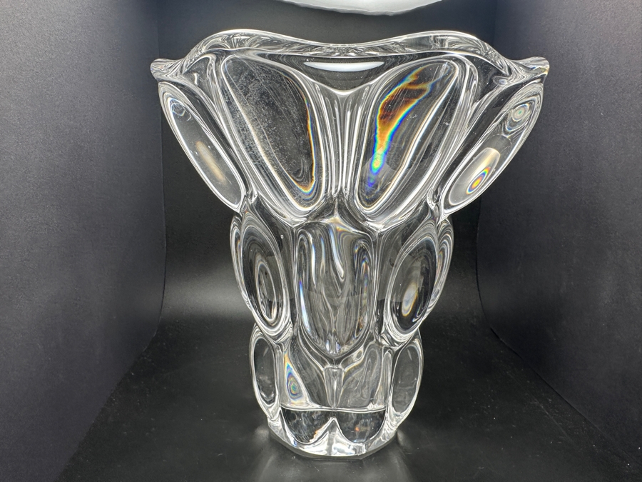Vannes France Crystal Vase Signed 7.5'H [Photo 2]