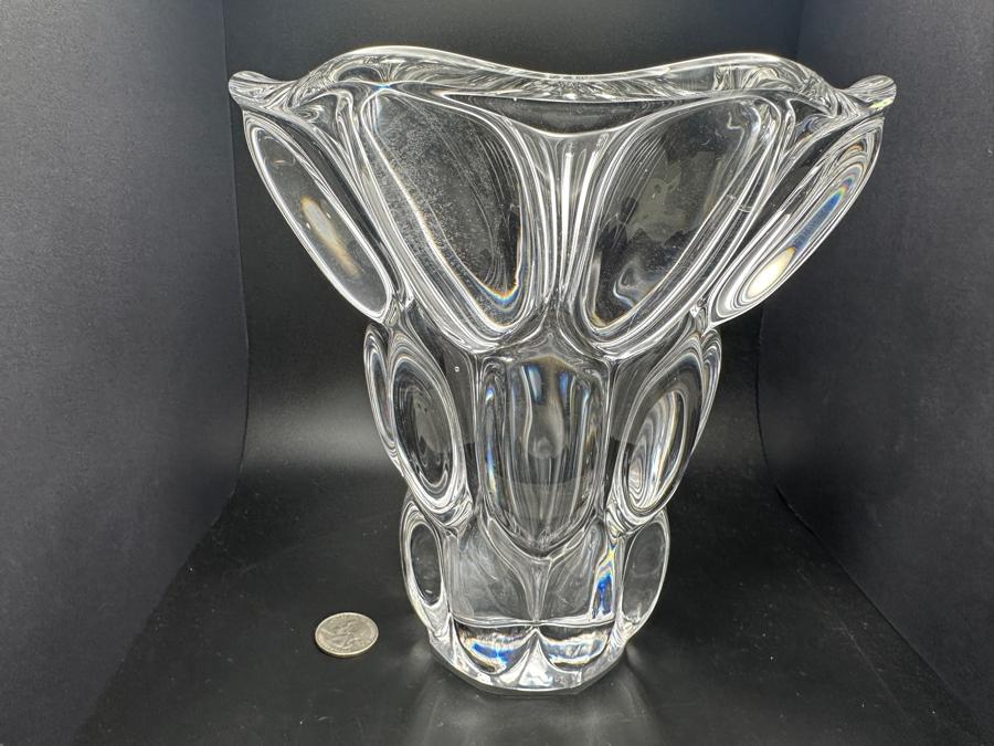 Vannes France Crystal Vase Signed 7.5'H [Photo 6]
