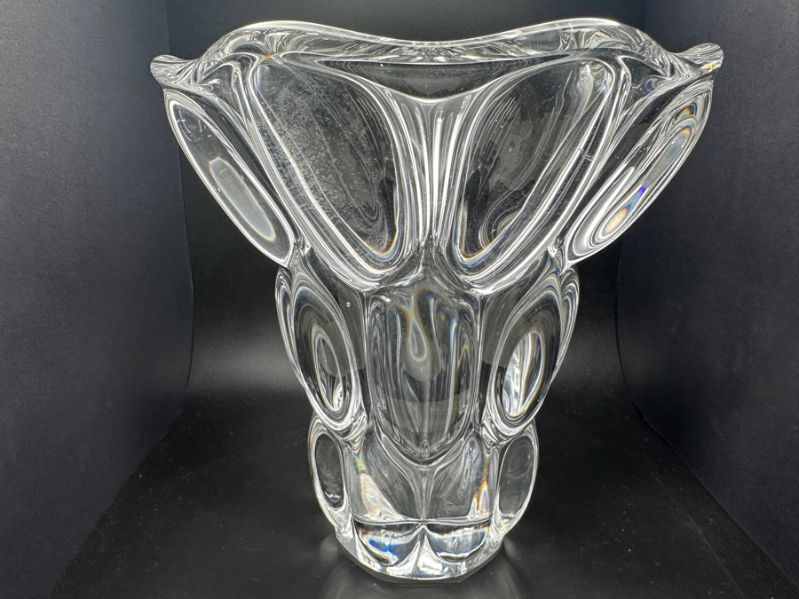 Vannes France Crystal Vase Signed 7.5'H [Photo 5]