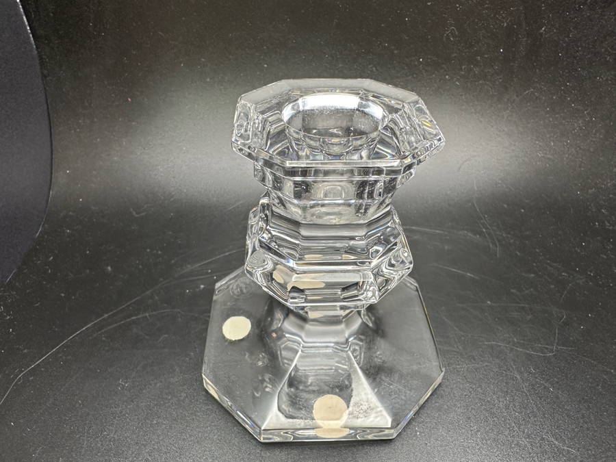 Baccarat France Crystal Candle Holder 3.25'H [Photo 3]