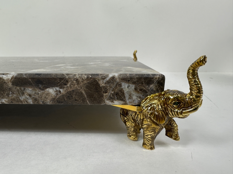 Tabletop Marble Tray With Footed Elephant Feet 13 X 10 [Photo 5]
