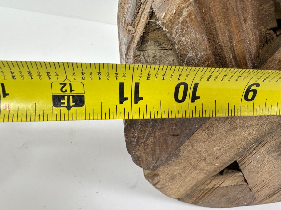 Decorative Wood & Metal Wheel With Rope Handle 11W X 7H [Photo 6]