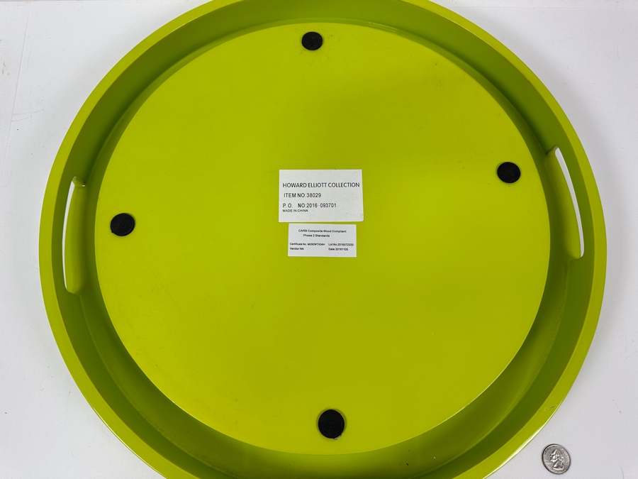 Pair Of Howard Elliott Collection Round Trays 19.5'W [Photo 6]