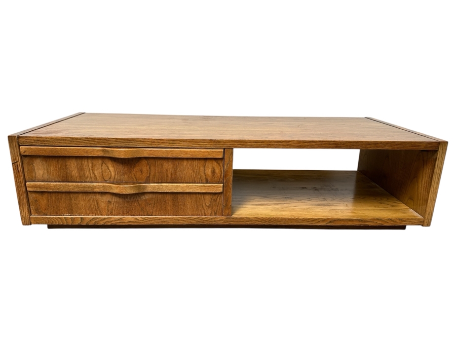 Mid-Century Modern LANE Furniture Coffee Table With 2-Drawers 60W X 25D X 15H [Photo 1]