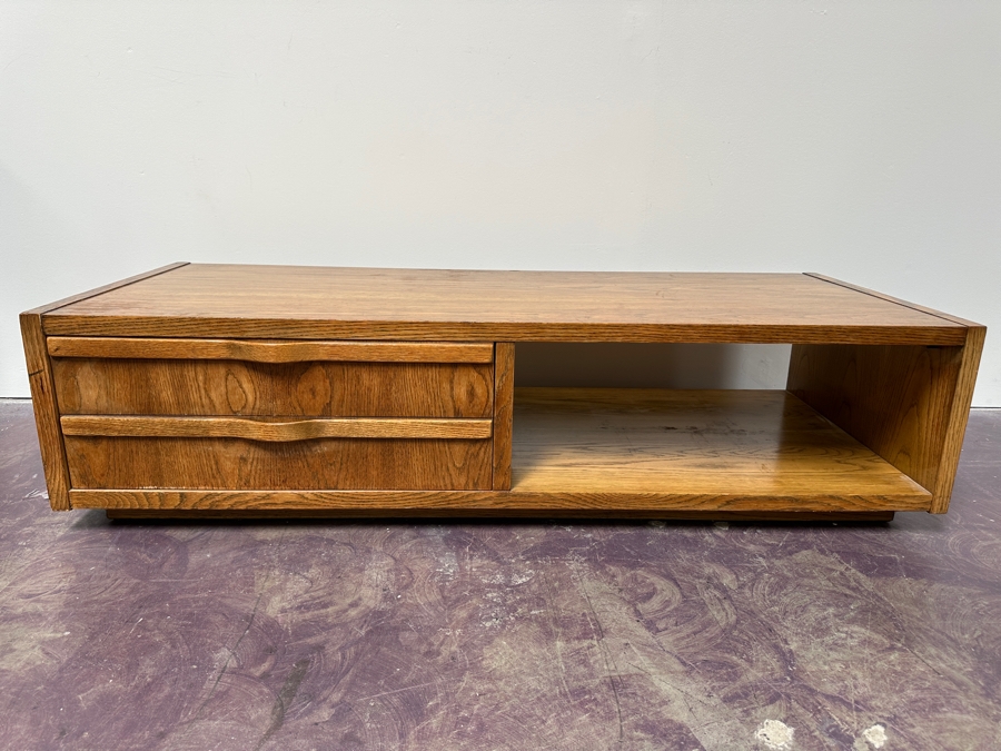 Mid-Century Modern LANE Furniture Coffee Table With 2-Drawers 60W X 25D X 15H [Photo 3]