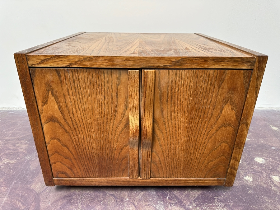 Mid-Century Modern LANE Furniture Side Table Cabinet 26W X 26D X 20H [Photo 2]