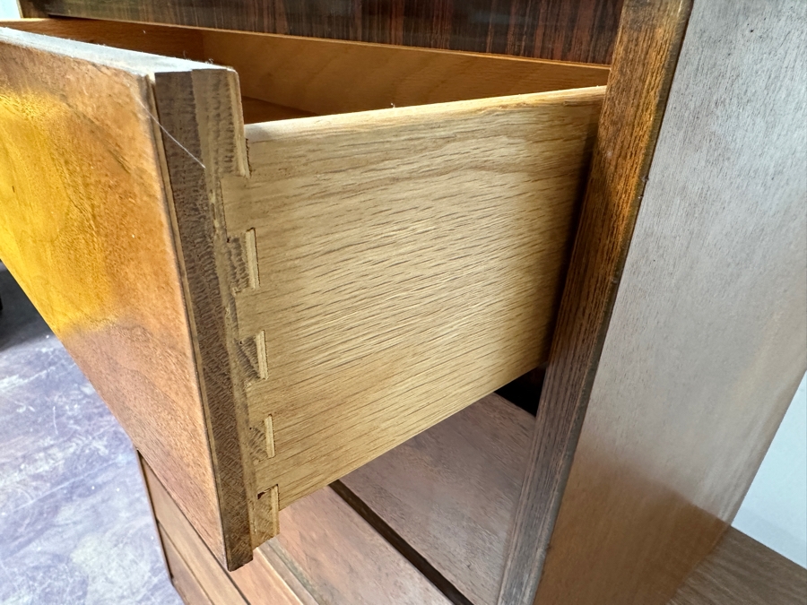 Mid-Century Modern Basset Furniture 6-Drawer Chest Of Drawers Dresser 52W X 18D X 21.5H & 3-Drawer Chest Of Drawer Dresser 32W X 18D X 21.5H [Photo 9]