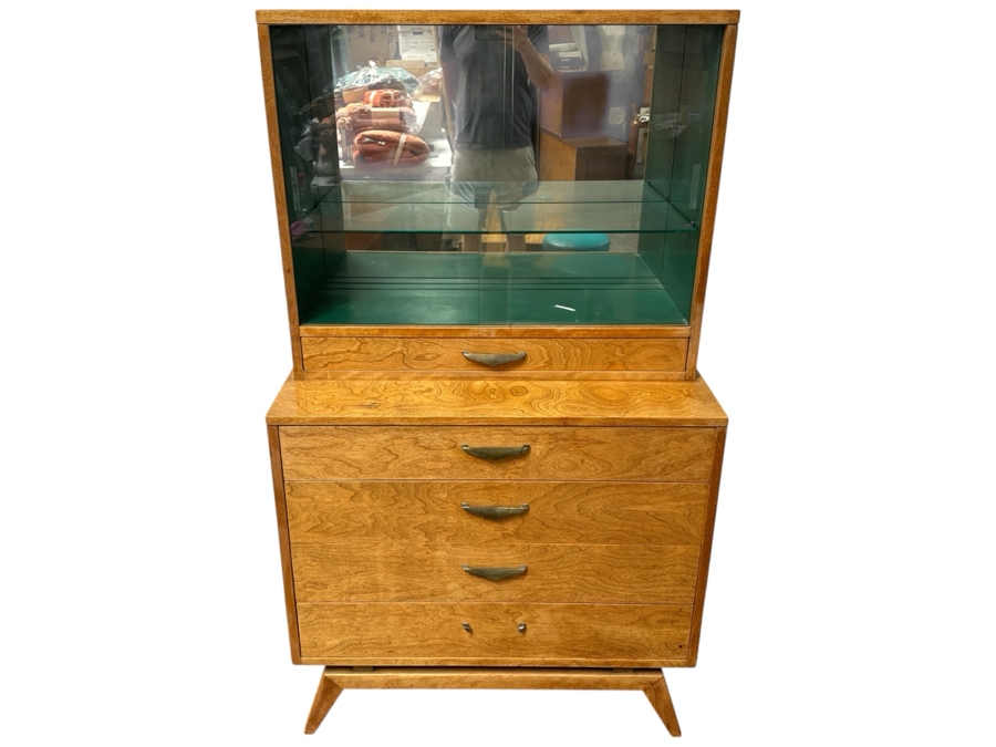Mid-Century Modern Small China Cabinet 34W X 19D X 59.5H [Photo 1]