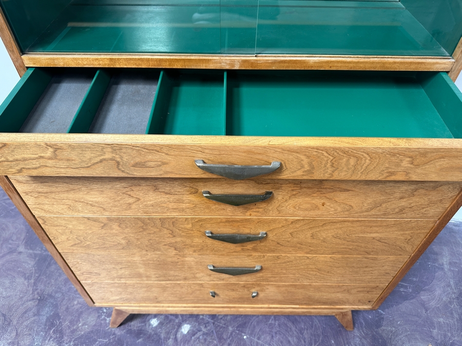 Mid-Century Modern Small China Cabinet 34W X 19D X 59.5H [Photo 9]