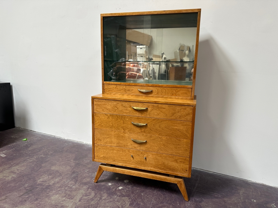 Mid-Century Modern Small China Cabinet 34W X 19D X 59.5H [Photo 6]