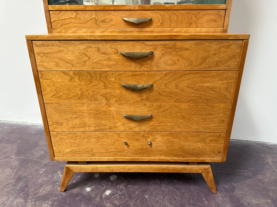 Mid-Century Modern Small China Cabinet 34W X 19D X 59.5H [Photo 7]