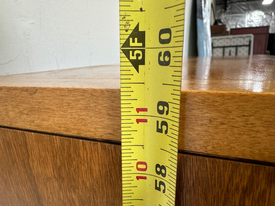 Mid-Century Modern Small China Cabinet 34W X 19D X 59.5H [Photo 15]