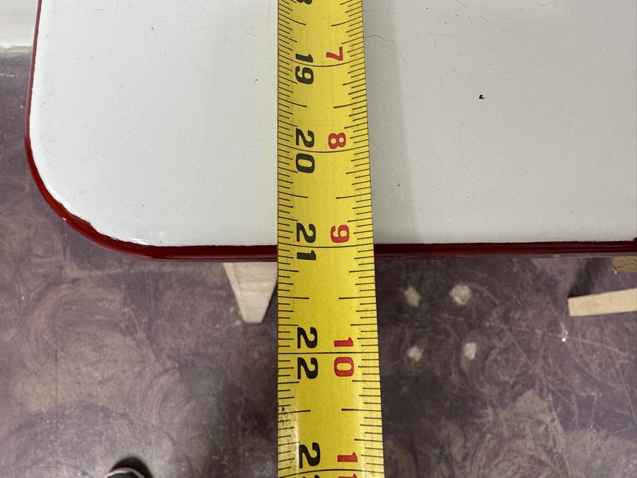 Vintage Enamel Top Kitchen Table 32W X 21D X 30H [Photo 8]