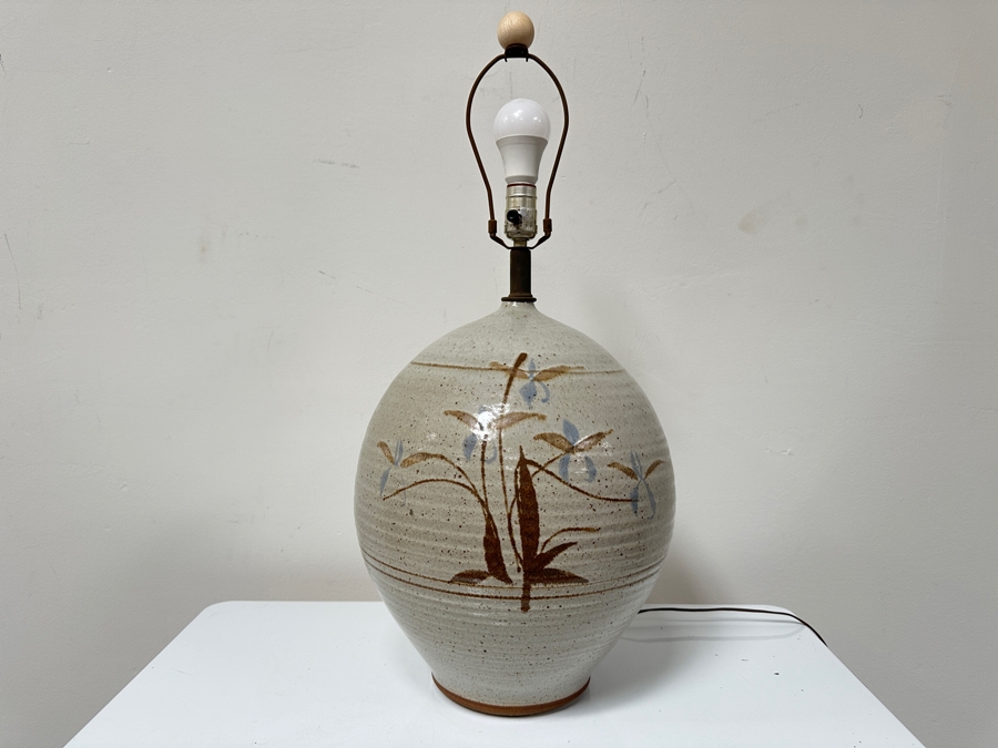 Vintage Mid-Century Modern Stoneware Table Lamp California Ceramics Design 28H [Photo 2]