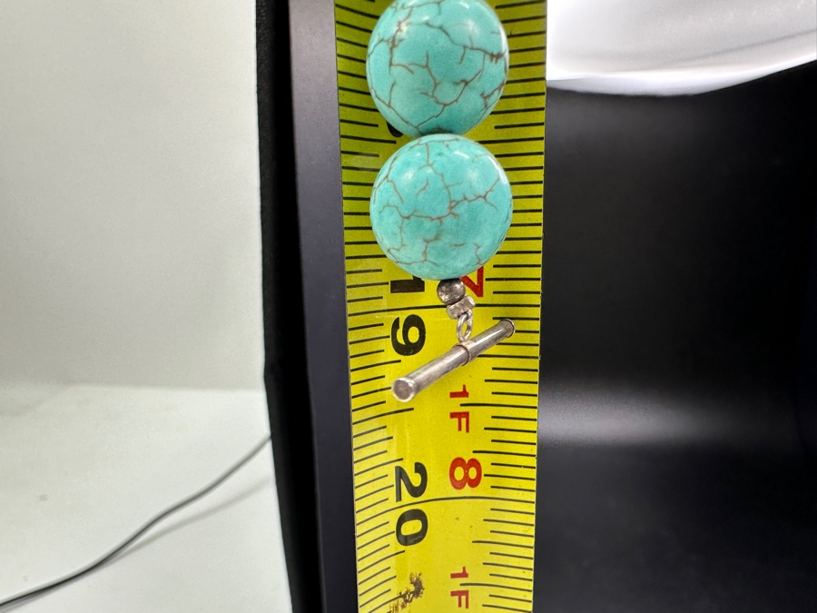 Just Added - Stunning Turquoise Bead & Amber 19” Necklace [Photo 7]