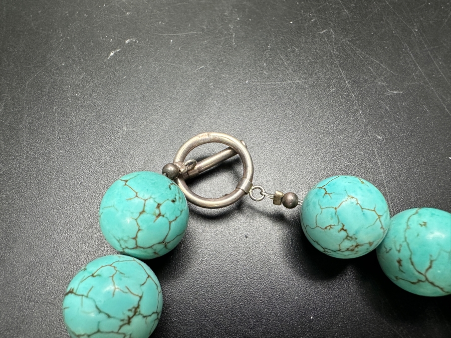 Just Added - Stunning Turquoise Bead & Amber 19” Necklace [Photo 6]