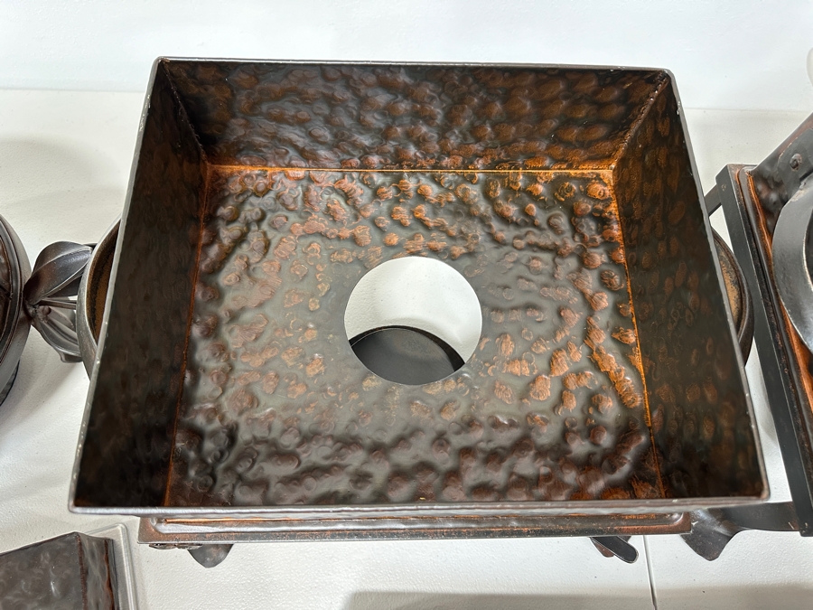 Just Added - (4) Jan Barboglio Forged Iron Chafers And Serving Tray Retails $2,000+ [Photo 12]