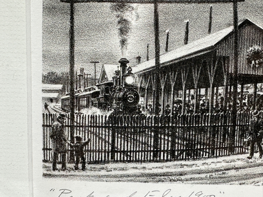 Just Added - Walter DuBois Richards (1907-2006, American) Artist Signed Limited Edition Print Titled “Park And Elm, 1900” 11 X 4 Framed 16 X 10 [Photo 4]