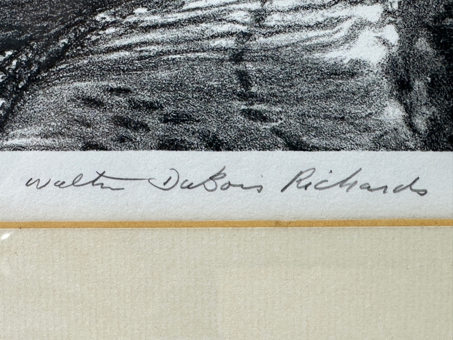 Just Added - Walter DuBois Richards (1907-2006, American) Artist Signed Limited Edition Print Titled “Mid-Afternoon, God’s Acre” 14 X 10 Framed 20 X 16.5 [Photo 5]