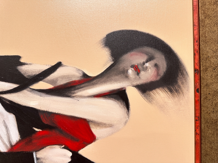 Just Added - Sandra Jones Campbell Original Acrylic On Canvas Painting Titled “Opposing Attraction” Signed Lower Right And Signed And Titled Verso 30” X 38” Framed Estimate $5,000-$7,000 [Photo 5]