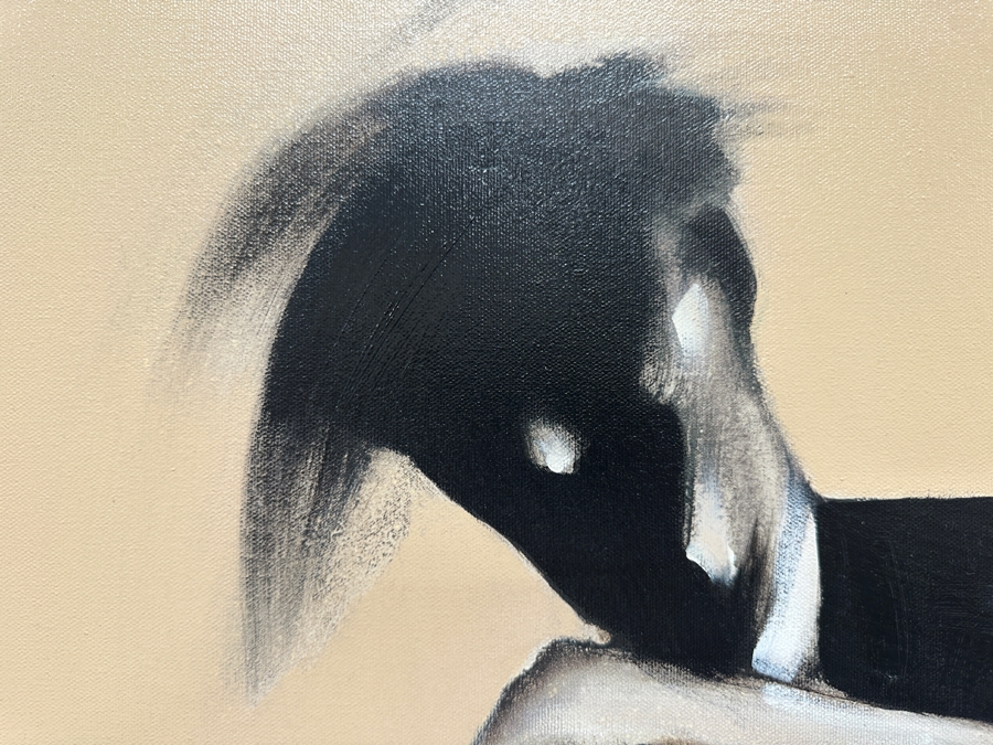 Just Added - Sandra Jones Campbell Original Acrylic On Canvas Painting Titled “Opposing Attraction” Signed Lower Right And Signed And Titled Verso 30” X 38” Framed Estimate $5,000-$7,000 [Photo 9]