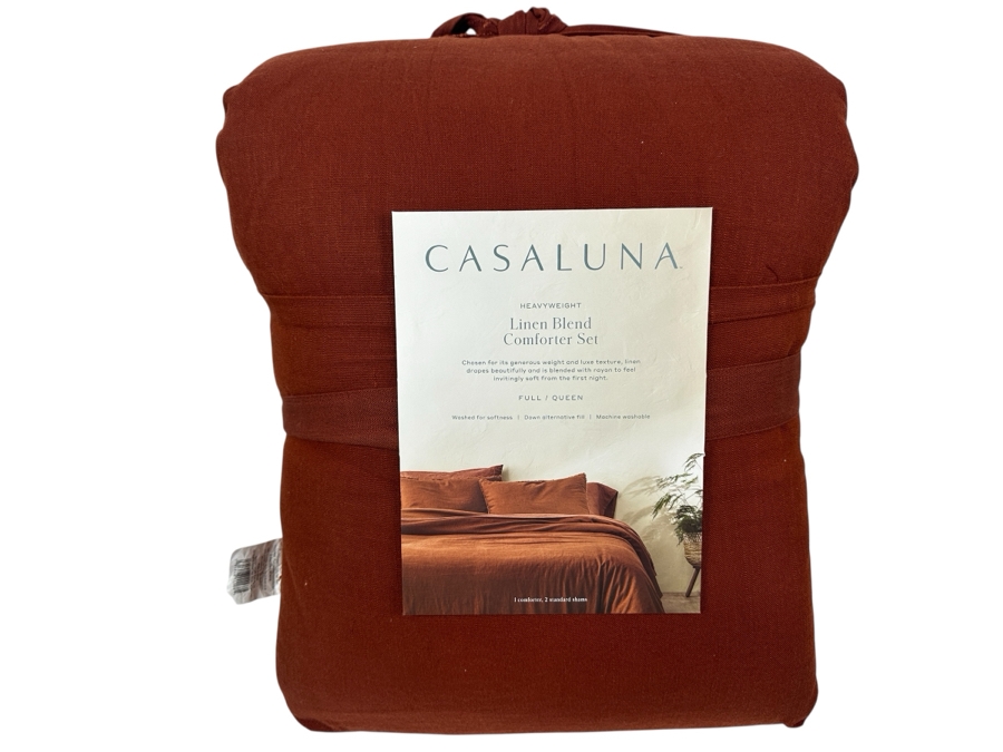 Just Added - New Casaluna Heavyweight 300 Thread Count Linen Blend Comforter Set With Comforter And 2 Standard Shams Full/Queen [Photo 1]