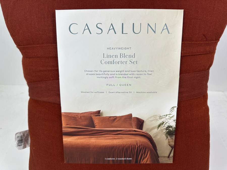 Just Added - New Casaluna Heavyweight 300 Thread Count Linen Blend Comforter Set With Comforter And 2 Standard Shams Full/Queen [Photo 2]