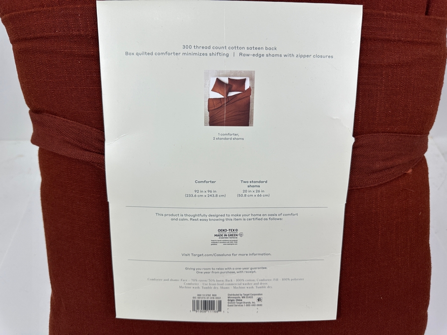 Just Added - New Casaluna Heavyweight 300 Thread Count Linen Blend Comforter Set With Comforter And 2 Standard Shams Full/Queen [Photo 4]