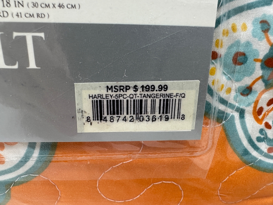 Just Added - New Lush Decor Harley Reversible Quilt 5 Piece Set With Quilt (2) Shams & (2) Pillows Full/Queen Retails $199 [Photo 3]