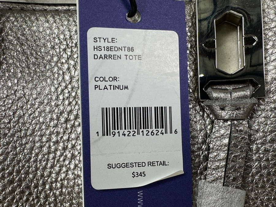 Just Added - New Rebecca Minkoff Leather Darren Tote In Platinum Retails $345  [Photo 4]