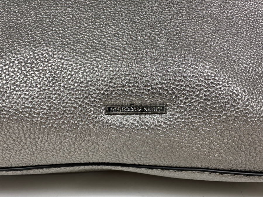 Just Added - New Rebecca Minkoff Leather Darren Tote In Platinum Retails $345  [Photo 6]