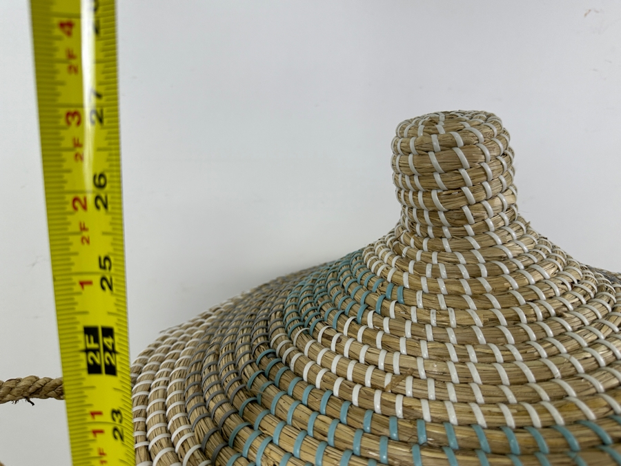 Just Added - Large Woven Basket With Lid 27H [Photo 5]