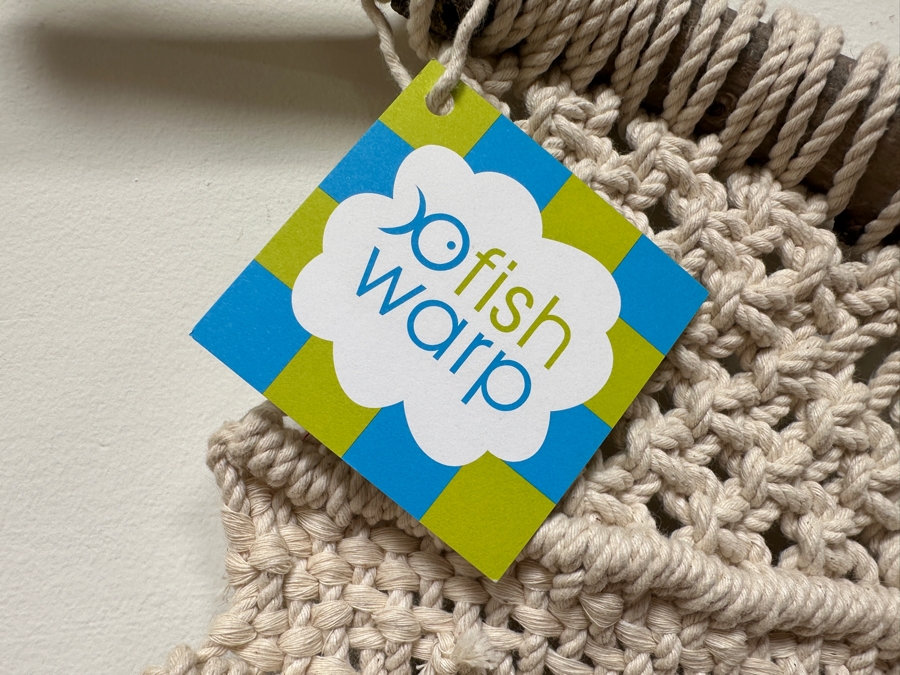 Just Added - New Handmade Macrame Wall Hanging By Fish Warp 16W X 29H [Photo 4]