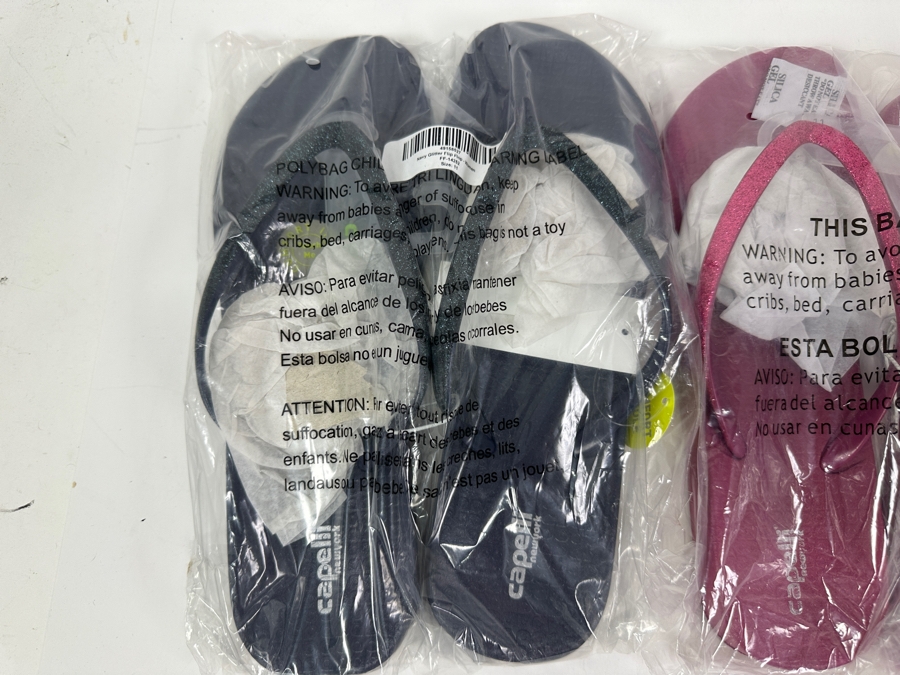 Set of (3) Size 11 Capelli Sparkly Flip Flops [Photo 4]