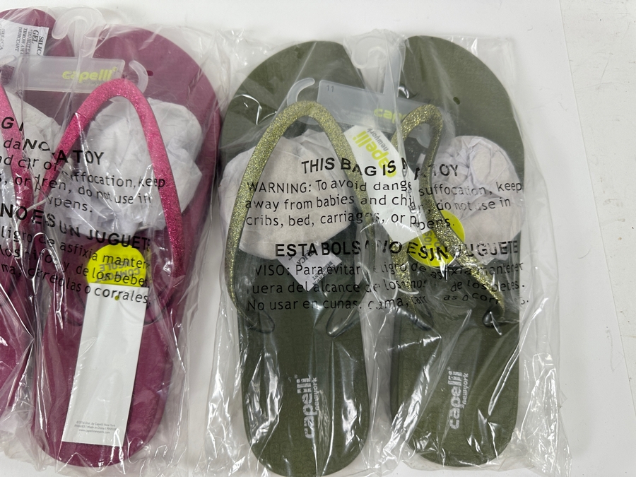 Set of (3) Size 11 Capelli Sparkly Flip Flops [Photo 5]