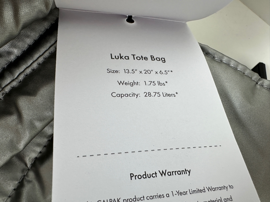 Just Added - New Calpak Luka Tote Bag In Gunmetal 13.5 X 20 X 6.5 [Photo 4]